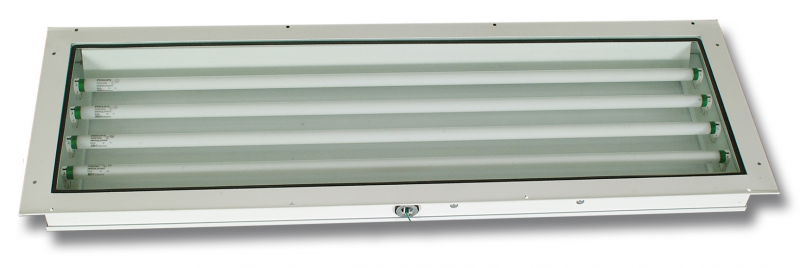 400  |  Panel Mount Rear Access Paint Booth Fluorescent Light Fixture